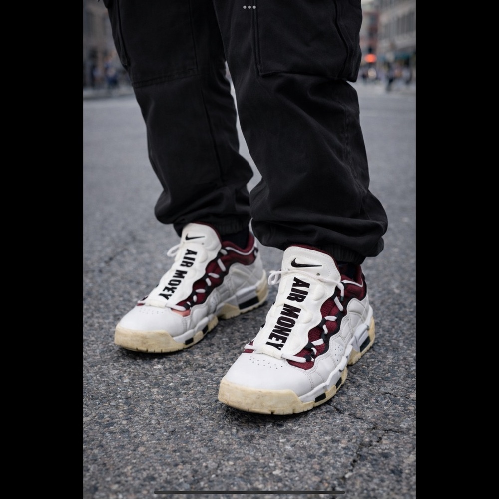 Nike Air Money Y2K Streetwear Basketball Sneakers Men’s 12 White Red